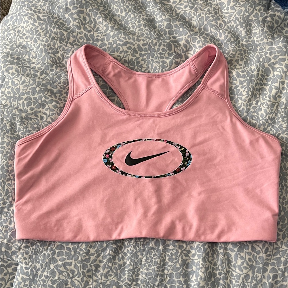 Nike Pink Sports Bra with Logo